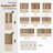 Devarn DIY Style Storage Bookcase&Glass Doors and Four Layers Of Adjustable Bookshelves and 3 Drawers-1778320890