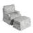 Upholstered Skirted Swivel Accent Arm Chair With Storage Ottoman-1259702975