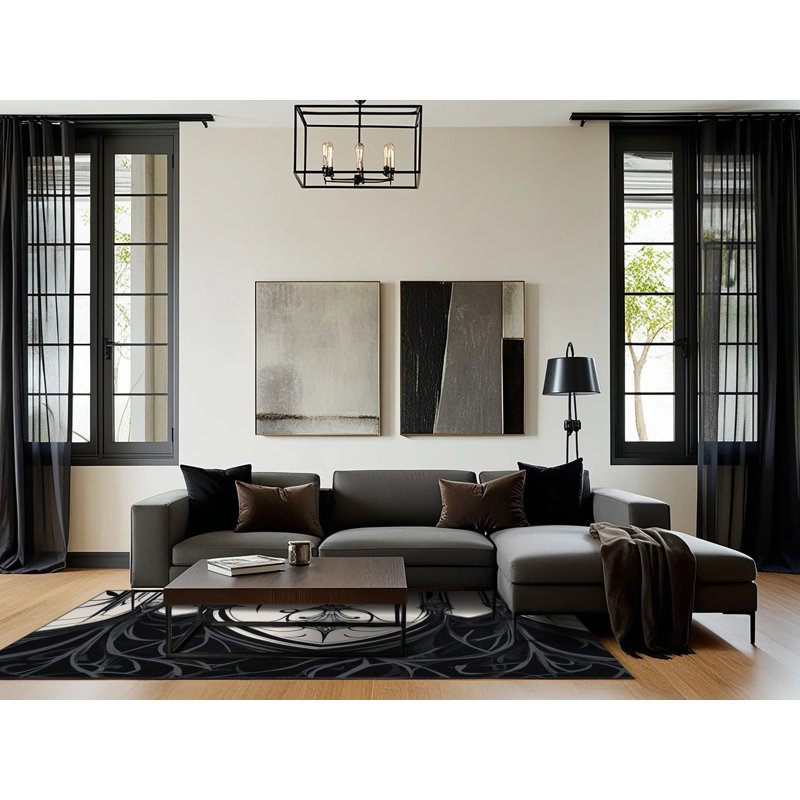 Tapis couronne Midnight, Rectangle de 5 pi x 8 pi