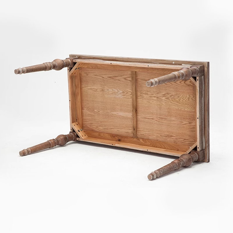 Table de salle à manger rectangulaire en bois massif, H 29,53 po x L 70,87 po x l 31,5 po
