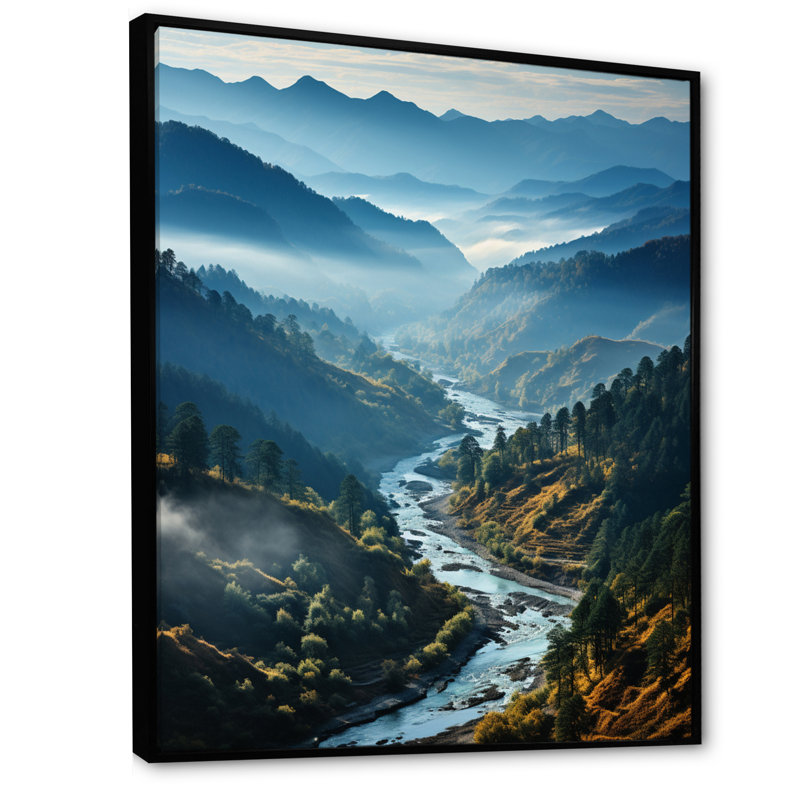 Eastern Appalachian Mountains I, impression sur toile, H 32 po x l 16 po, Cadre flottant noir