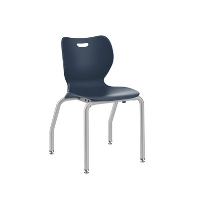 HON SmartLink 4-Leg Chair, Armless, Set of 4, Regatta Shell, Platinum Frame, 15.75"H