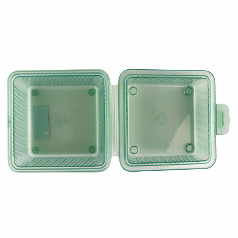 Contenant alimentaire à emporter simple GET, 4,75 po x 4,75 po (ensemble de 12), Vert