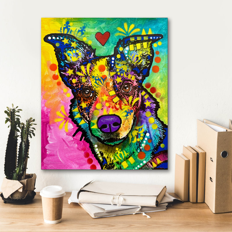 «Whats The Plan» par Dean Russo, art mural sur toile, H 24 po x l 20 po x P 0,75 po