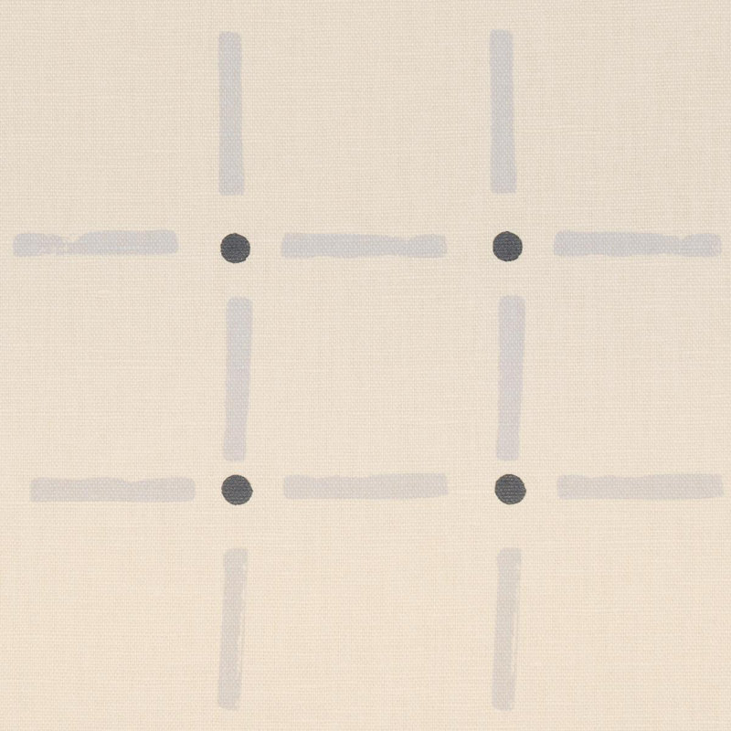 Schumacher X Caroline Z Hurley Drifting Grid Fabric, Blue