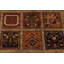 Tapis rouge / brun en laine 6 pi 9 po x 9 pi 4 po Lovorko