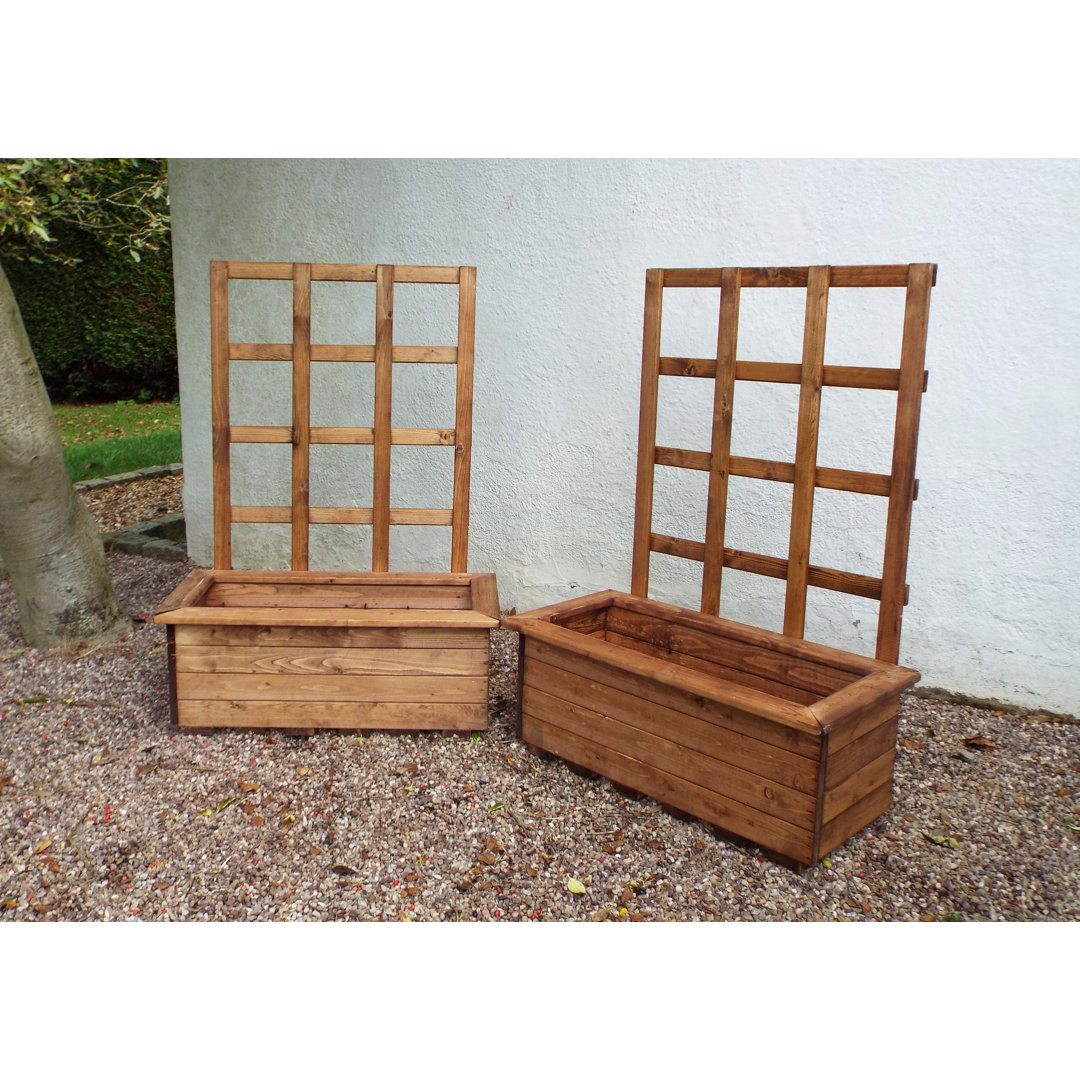 Fenton Wooden Planter Box with Trellis