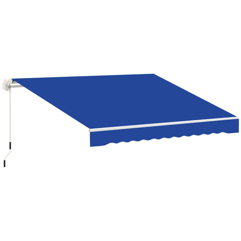 Auvent rétractable extérieur 8 pi x 7 pi Outsunny, Bleu
