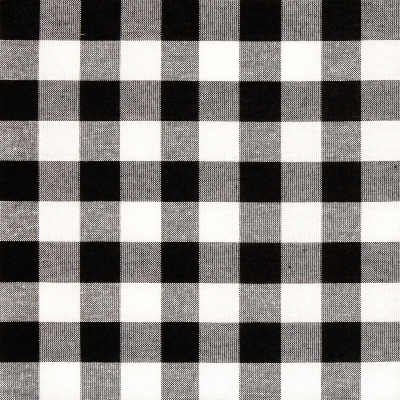 Anthelme Semi Sheer French Door Curtain Single Panel, 54" W x 40" L, Black/White