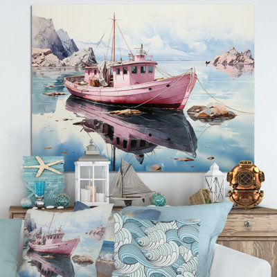 " Pink Teal Iceberg Arctic Mirage "