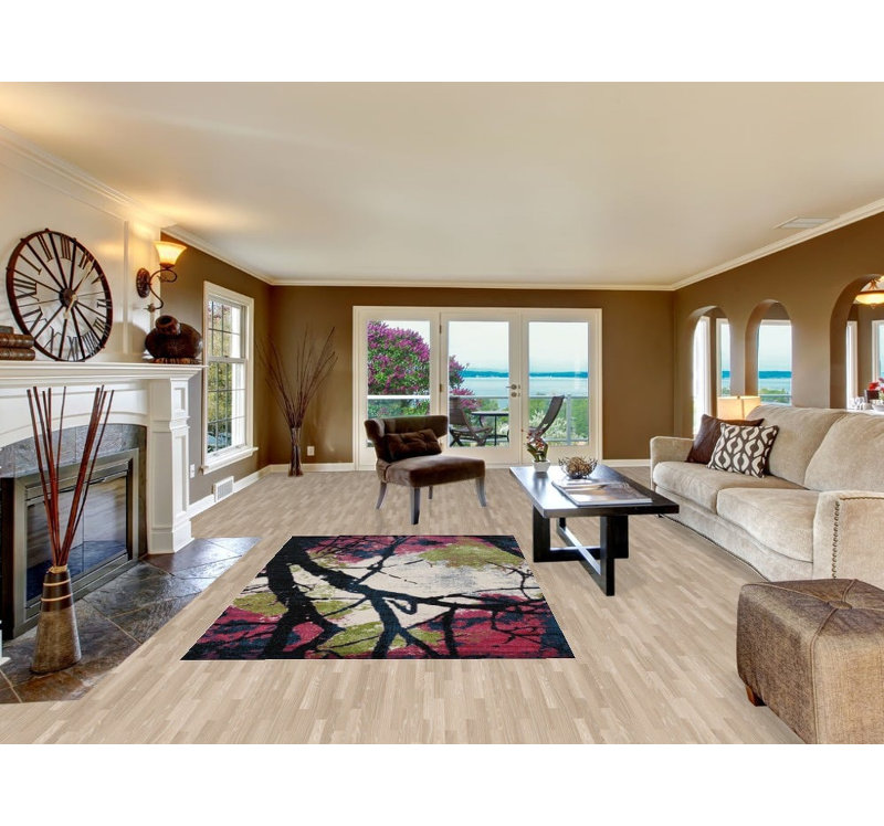 Transitional Oriental Area Rug 5x8