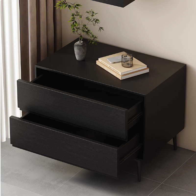 Black Minimalist Bedside Organizer