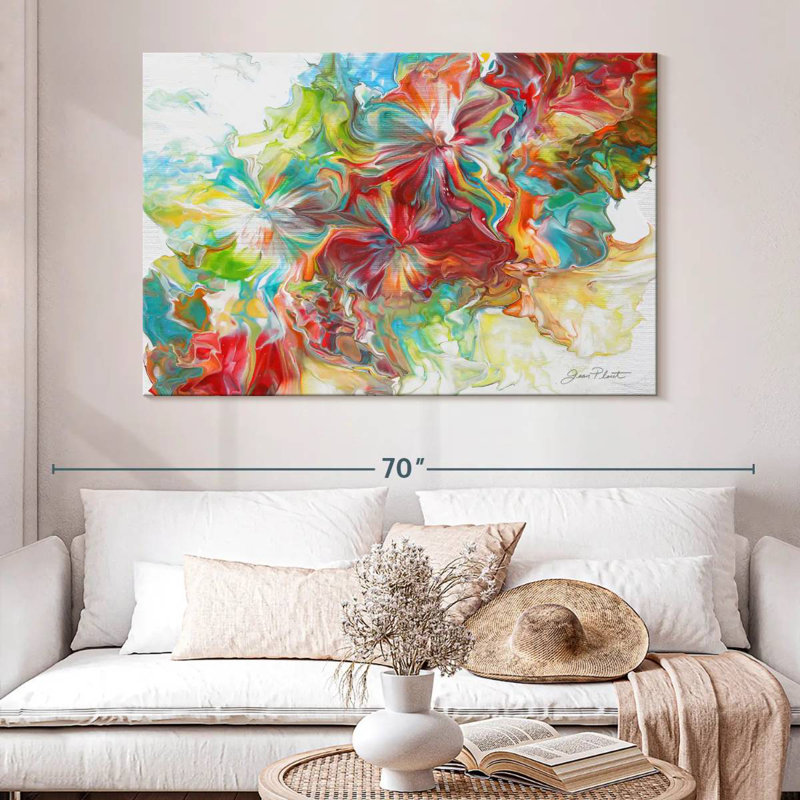 Avery abstrait versant X, H 34 po x l 51 po