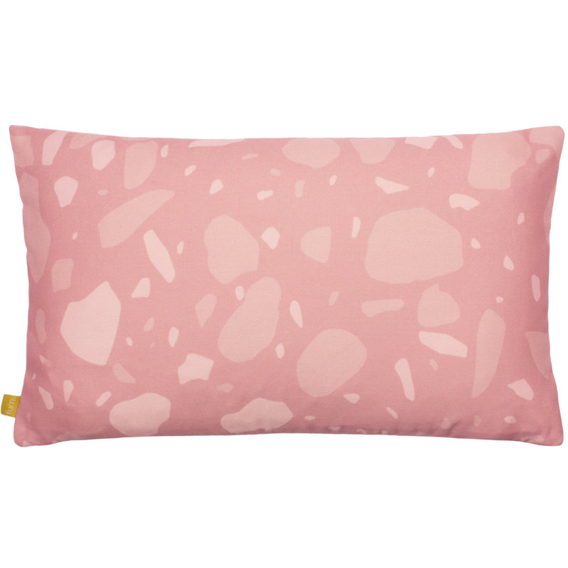 Terra Abstract Rectangular Throw Pillow Cover, Powder