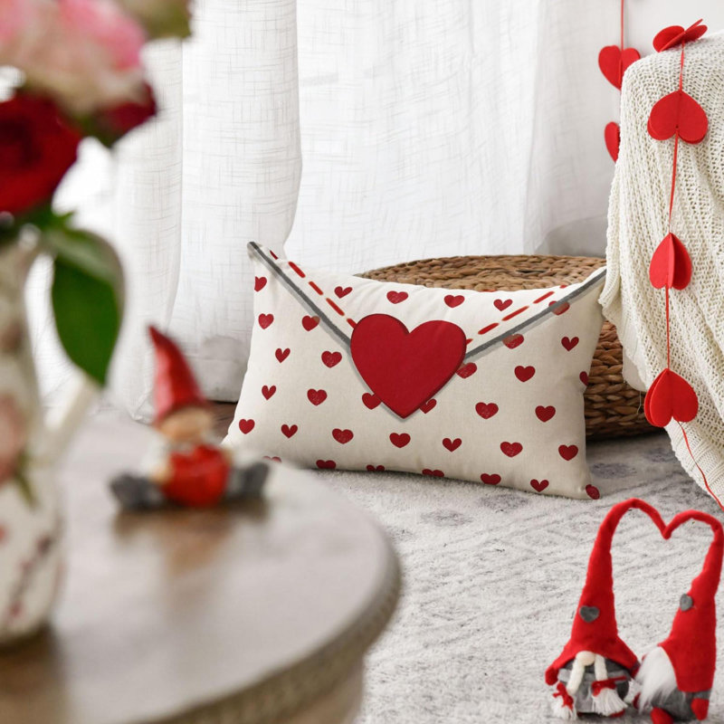 Coussins décoratifs pour la Saint-Valentin, Blanc