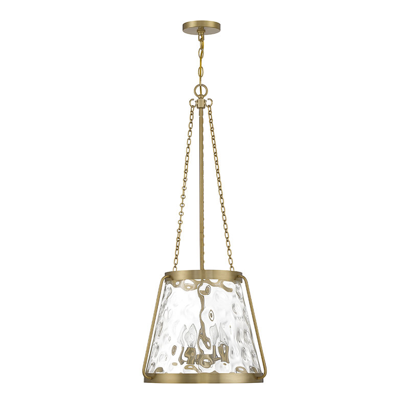 Arieus 4-Light Geometric Pendant in Brass, Brass, 39.5" H x 18" W x 18" D, 4 Lights