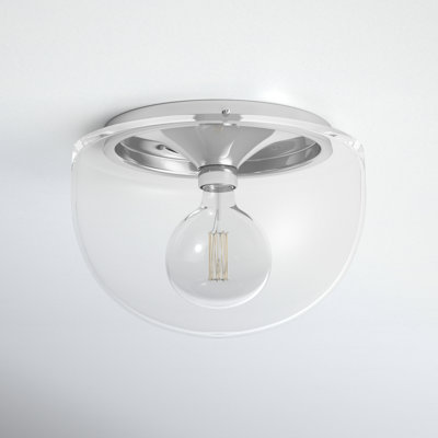 Alexi Single Light Glass Flush Mount