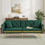 2 Seater Velvet Loveseat-1889045894
