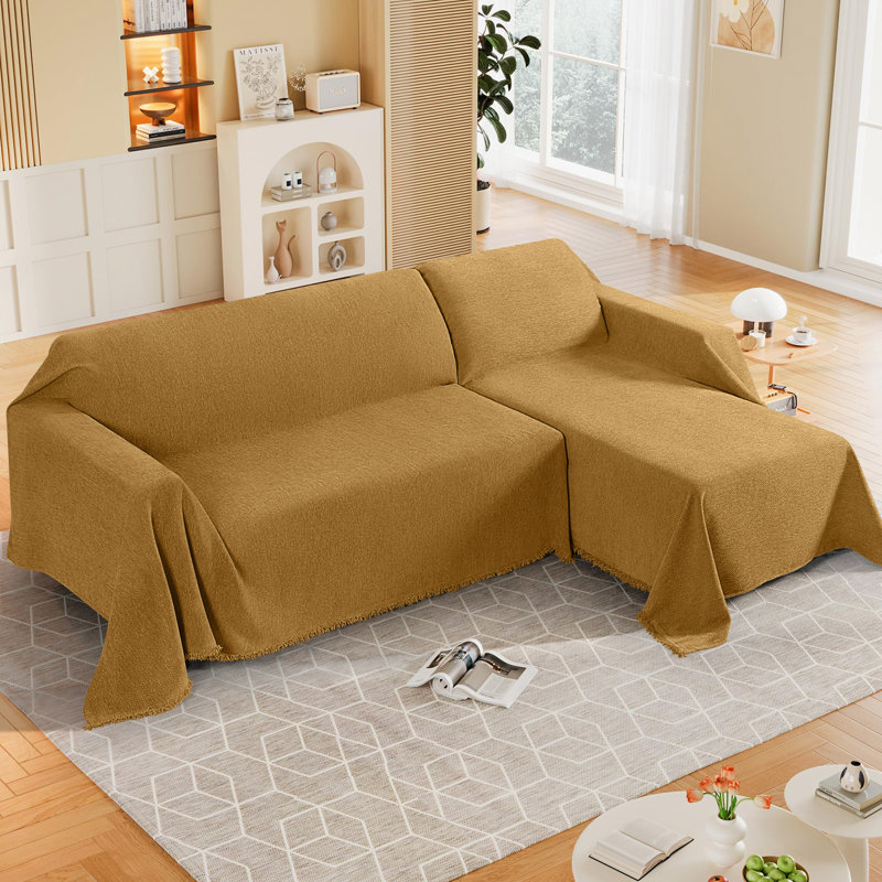 Wald Soft Sofa Cover,Washable Sectional Slipcover,Durable Sofa Blanket Couch Cover,Pet Friendly Bed Cover