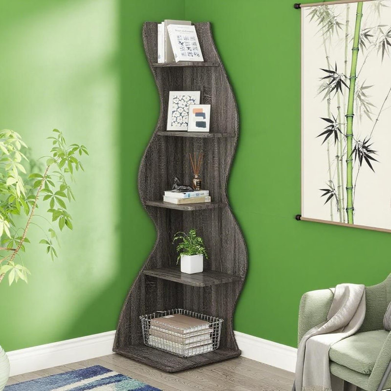 Bibliothèque de rangement avec étagères, organisateur moderne pour le bureau de la chambre à coucher