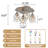 4-Light Semi Flush Mount, Adjustable Multi-Directional Flush Mount Ceiling Light Fixture, Vintage Metal Cage Farmhouse Lamp For Hallway, Dining Room, Farmhouse, Entryway-535244555