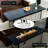 57" Propane Fire Pit Table,50000 Btu Gas Fire Pits Table With Lid &lava Rock& Waterproof Cover