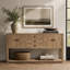Three Drawers Console Table Weathered Natural with Distressed Gray