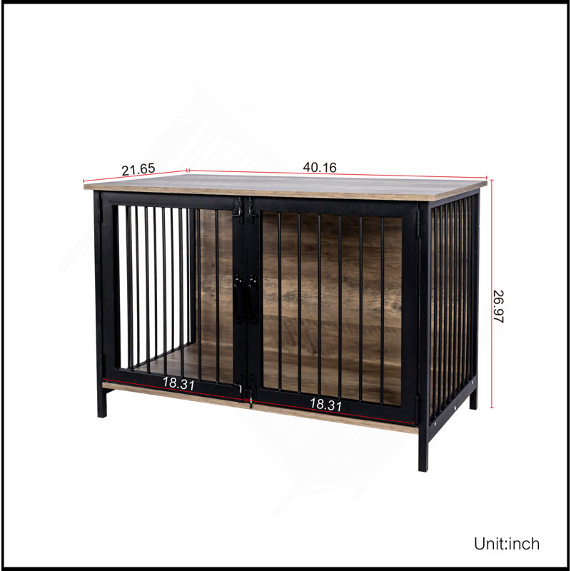 Cage de chien en bois pour chien grand / moyen