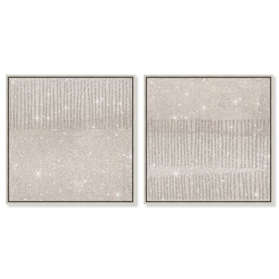 Minimal Fence Set Canvas Abstract Print by Oliver Gal, Black Frame, 12 x 12