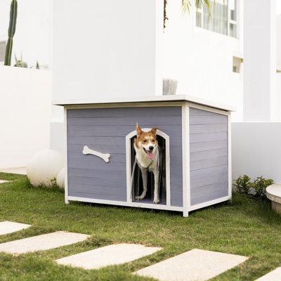 Niche pour chien 43 po en bois pour l'extérieur