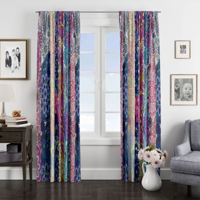 Boho Semi Sheer Curtain Pair