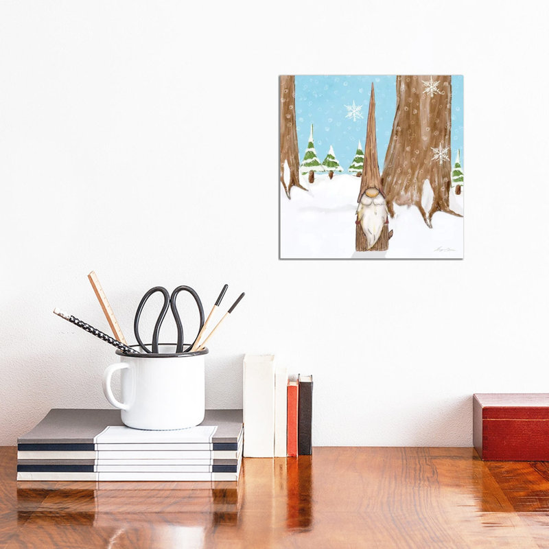 Winter Gnome III by Hugo Edwins - Wrapped Canvas Print, 30.48 cm H x 30.48 cm W
