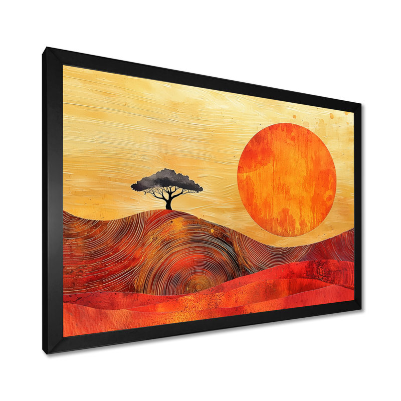 Iselda, lever de soleil, paysage du Sahara en Afrique - désert, art mural, Reproduction encadrée d'une seule photo