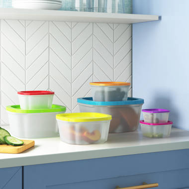 ColorLife Simply Store 6-Pc Glass Food Storage Container Set With Lid, 7-Cup,  4-Cup, & 2-Cup Round Glass Storage Containers With Lid, BPA-Free Lid,  Dishwasher, Microwave And Freezer Safe