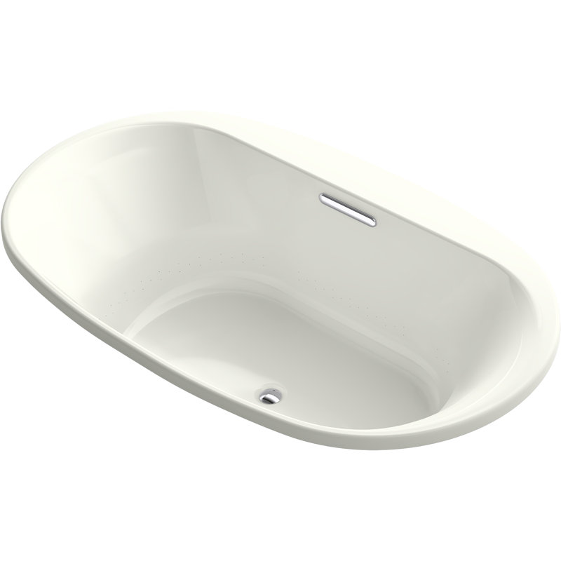 Baignoire de massage à bulles ovale chauffée 72 po x 42 po avec vibrateur acoustique, Dune