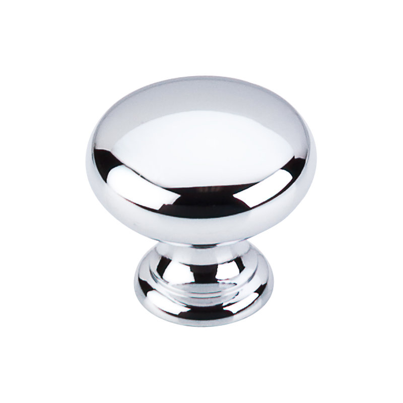 Mushroom 1 1/4" Diameter Round Knob, Polished Chrome