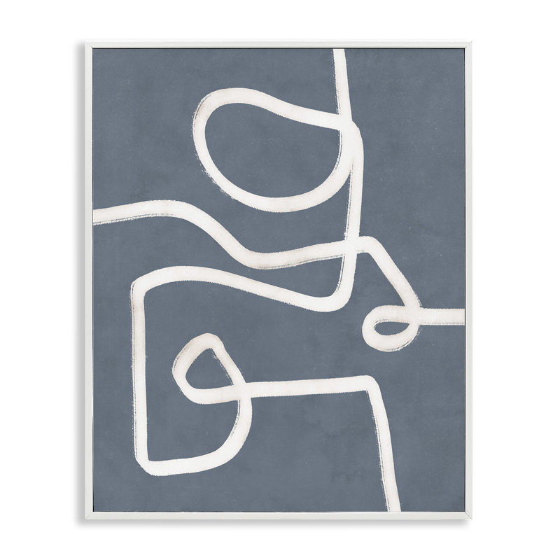 Free Line sur art giclée encadrée par Nina Blue, Giclée encadrée blanc bord de mer, H 20 po x l 16 po