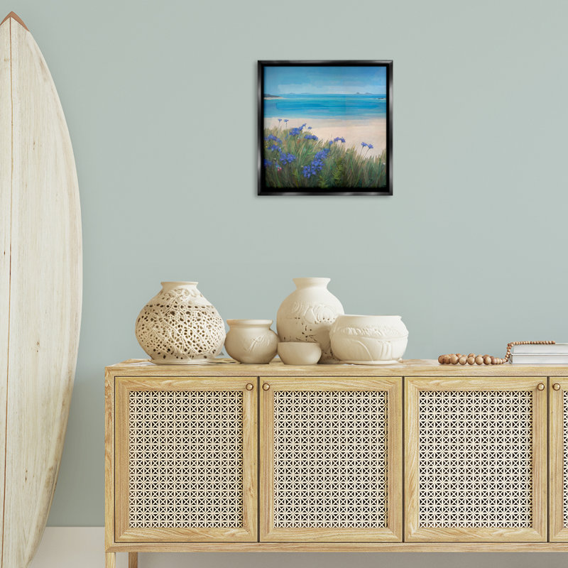 «Seaside Bluebell Flowers», art mural sur toile flottante par Stephen Mitchell, H 18 po x l 18 po
