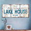 «Lake House Welcome On Canvas», ensemble de 3 pièces-1121891285