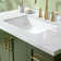 Undermount Bathroom Sink 23 5/8" X 15 9/16" Rectangular Vitreous China With Overflow