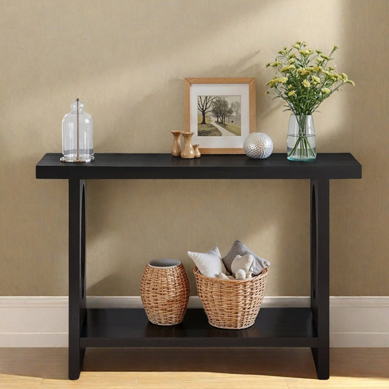 Wabi-Sabi Style Solid Wood Console Table