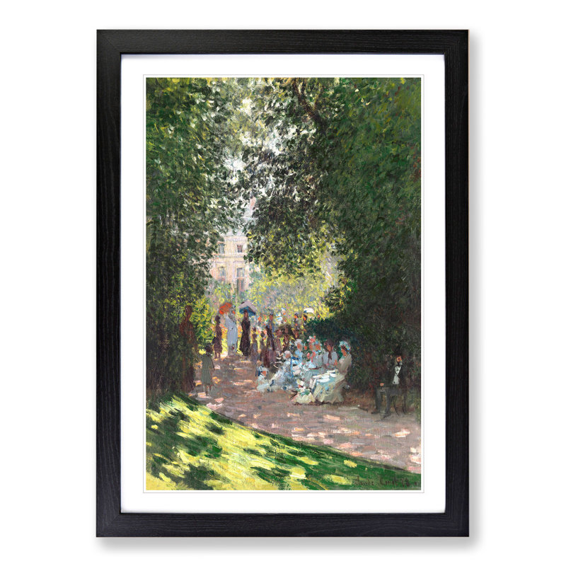 The Parc Monceau Vol.1 by Claude Monet - Framed Print, 48cm H x 36cm W x 2cm D, Black Framed