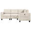 Canapé modulaire en velours côtelé beige