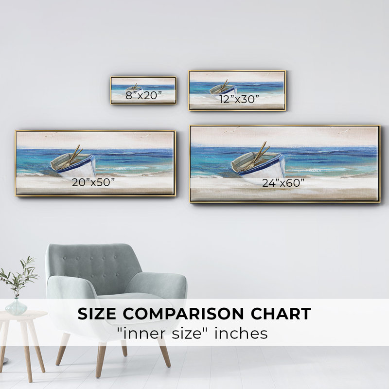 Shore Excursion- Framed Canvas, 20" H x 50" W