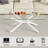 39.37" Rectangle Clear Glass Glass Coffee Table,Stylish Design with White Metal Legs, Coffee Table for Living Room-971679552-971679554-971679558