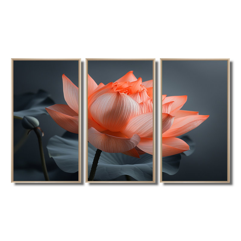 Ensemble de salon Gerken - Lotus, Toile naturelle avec cadre flottant, H 28 po x l 36 po x P 1 po