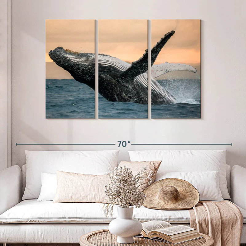 Brampt Humpback Whale Toss, 32" H x 50" W