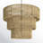 19.75"W 1-Light Unique Tiered Tan Jute Pendant