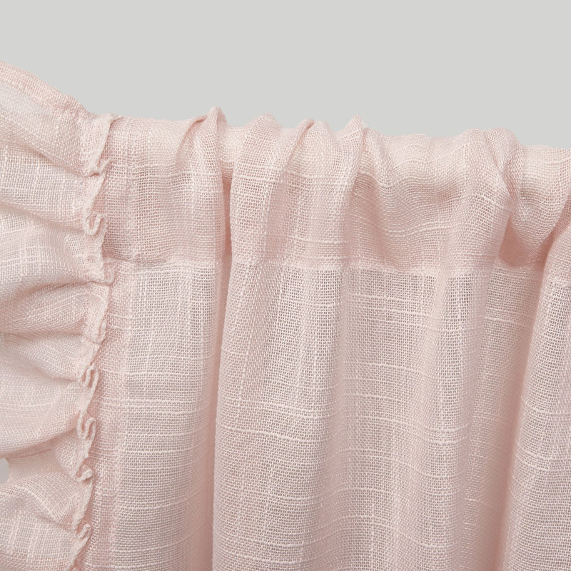 Paire de rideaux transparents avec passe-tringle, Rose, 54 po x 96 po