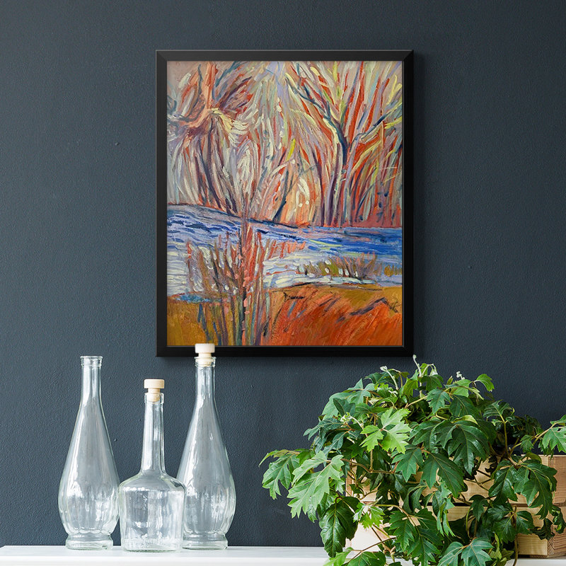 Toile encadrée de qualité supérieure Cadmium Winter Solstice I - prête à être accrochée, Noir, H 24 po x l 20 po